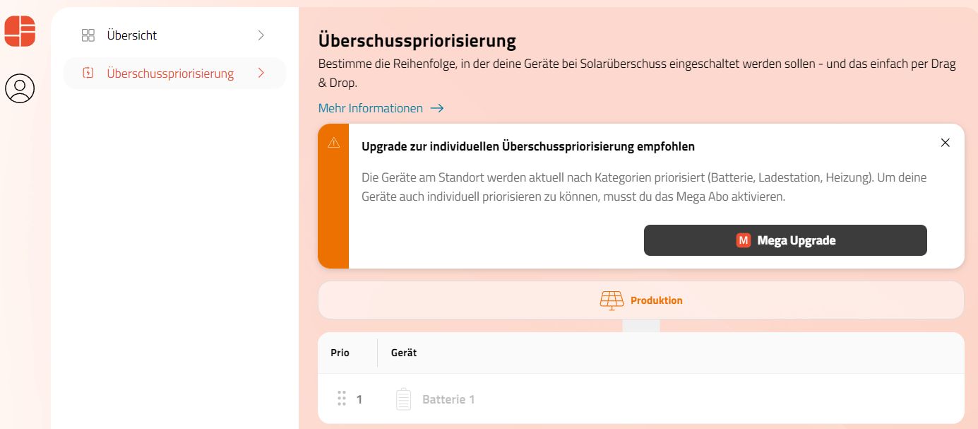PV-Überschuss intelligent steuern mit Überschusspriorisierung
